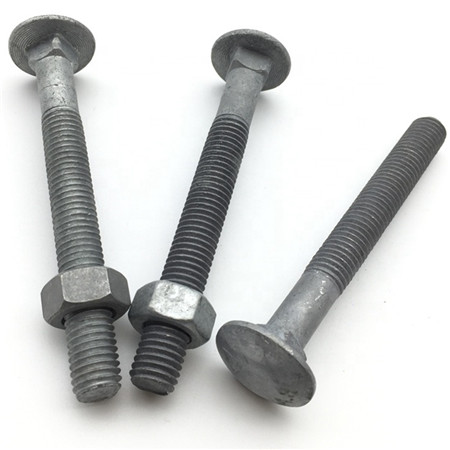 Pozinkované skrutky z nehrdzavejúcej ocele z nehrdzavejúcej ocele, metrické M8 M6, M5, M4, M3, 5 mm, štvorhranný, dlhý krk